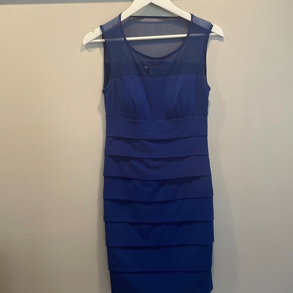 Valerie Bertinelli Size 6 Blue Dress - Picture 1 of 5